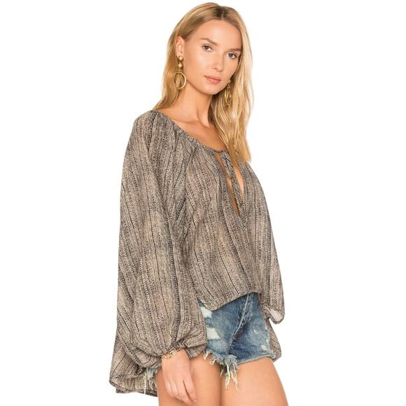 ONE TEASPOON Chelsea Off Shoulder Oversized High Low Billow Sleeve Top - Picture 2 of 9